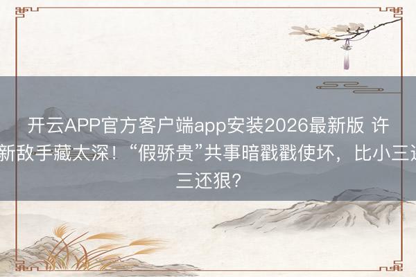 开云APP官方客户端app安装2026最新版 许蜜语新敌手藏太深！“假骄贵”共事暗戳戳使坏，比小三还狠?
