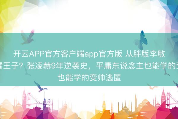 开云APP官方客户端app官方版 从胖版李敏镐到冰雪王子？张凌赫9年逆袭史，平庸东说念主也能学的变帅逃匿